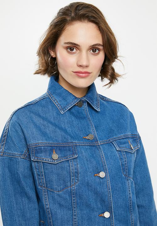 Superbalist - Tia oversize denim jacket - blue