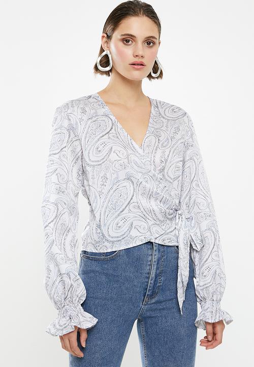 Superbalist - Printed wrap blouse - multi 