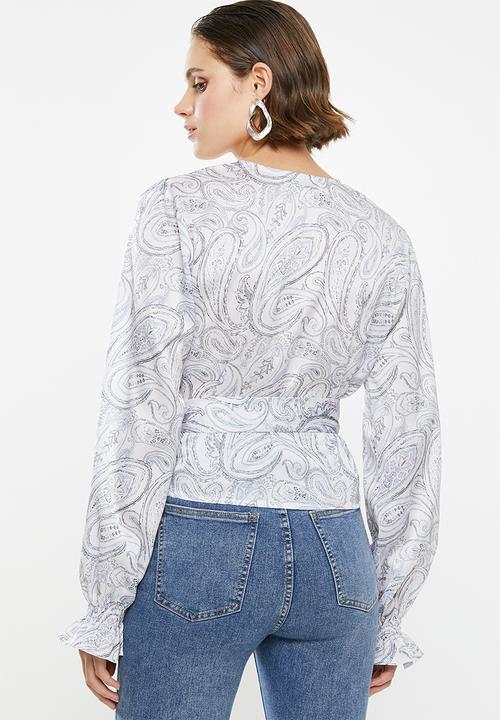 Superbalist - Printed wrap blouse - multi 