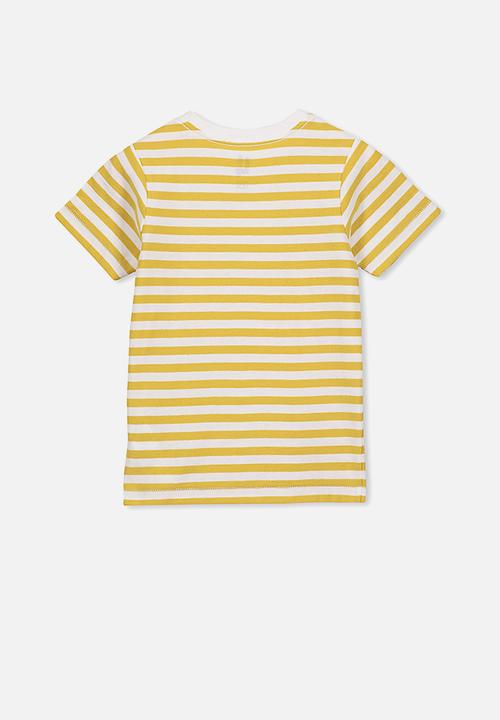 Cotton On - Core short sleeve tee - yellow & white 
