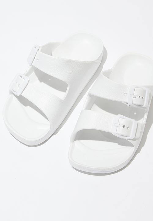Cotton On - Twin strap slide - white