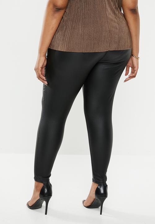 Missguided - Plus size vice coated denim skinny jeans - black