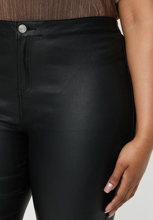 Missguided - Plus size vice coated denim skinny jeans - black