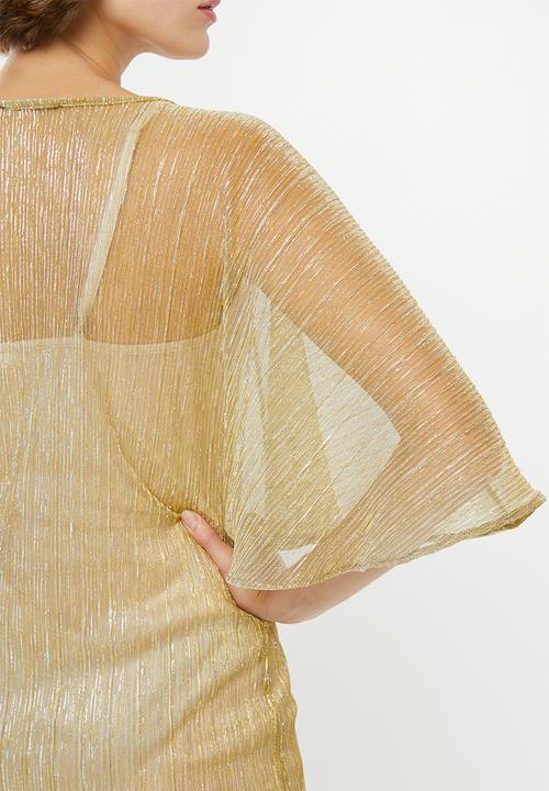 Superbalist - Wide sleeve mini dress - gold