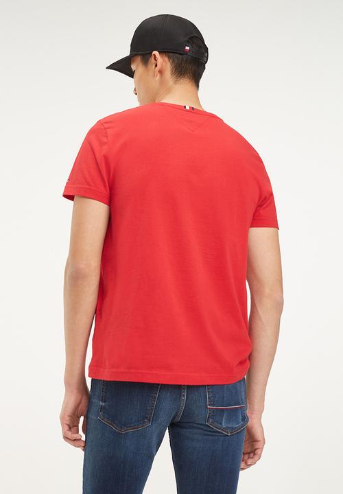 Tommy Hilfiger - Embossed box tee - red