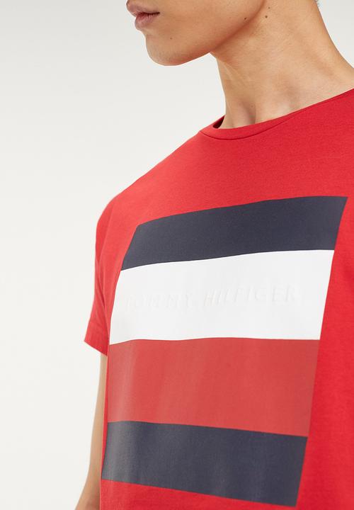 Tommy Hilfiger - Embossed box tee - red
