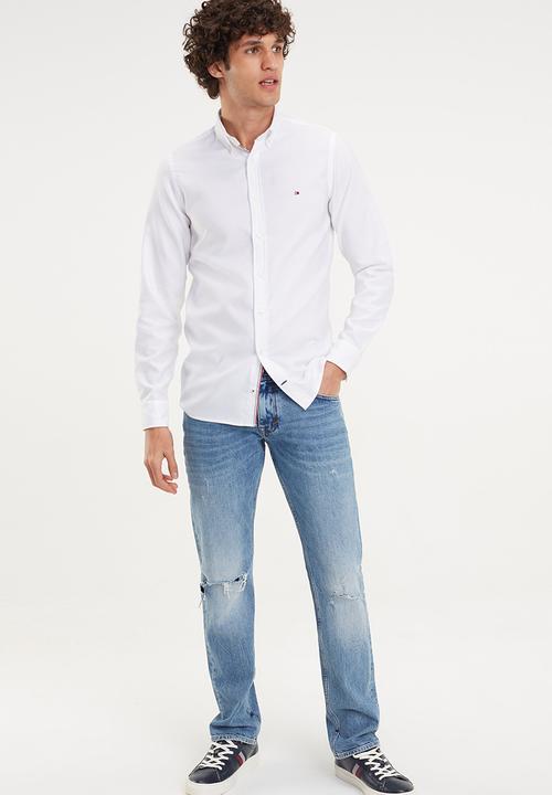 Tommy Hilfiger - Slim essential dobby shirt - white