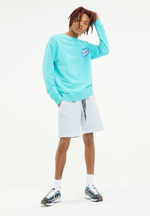 Tommy Hilfiger - Tommy jeans light washed crew - blue 