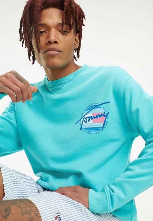 Tommy Hilfiger - Tommy jeans light washed crew - blue 
