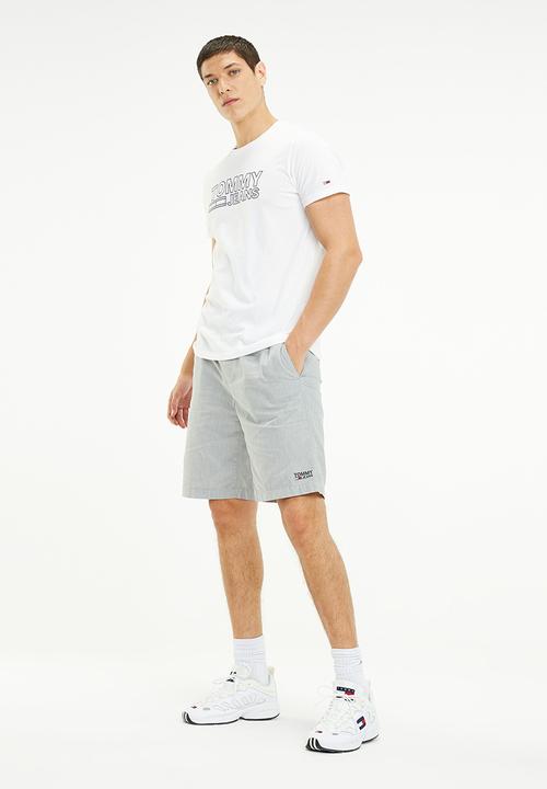 Tommy Hilfiger - Tommy jeans contoured corp logo tee - white