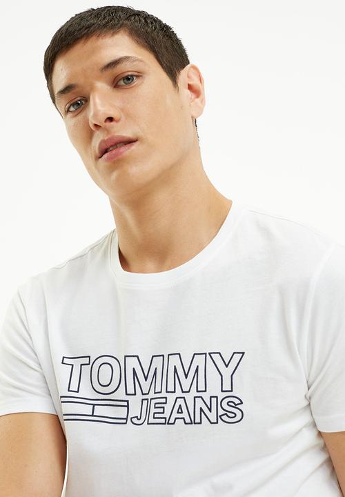 Tommy Hilfiger - Tommy jeans contoured corp logo tee - white