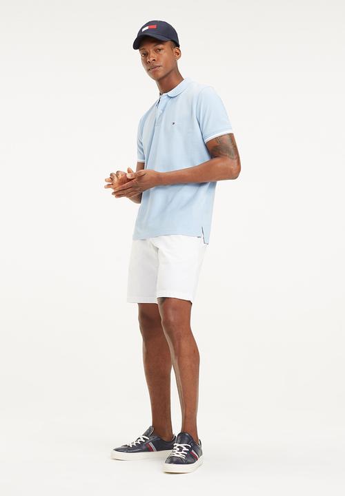 Tommy Hilfiger - Basic tipped regular polo - light blue