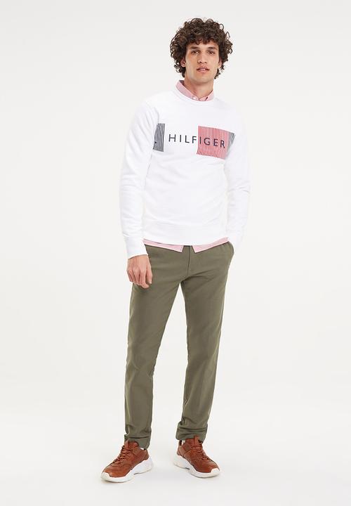 Tommy Hilfiger - Hilfiger logo sweatshirt - white