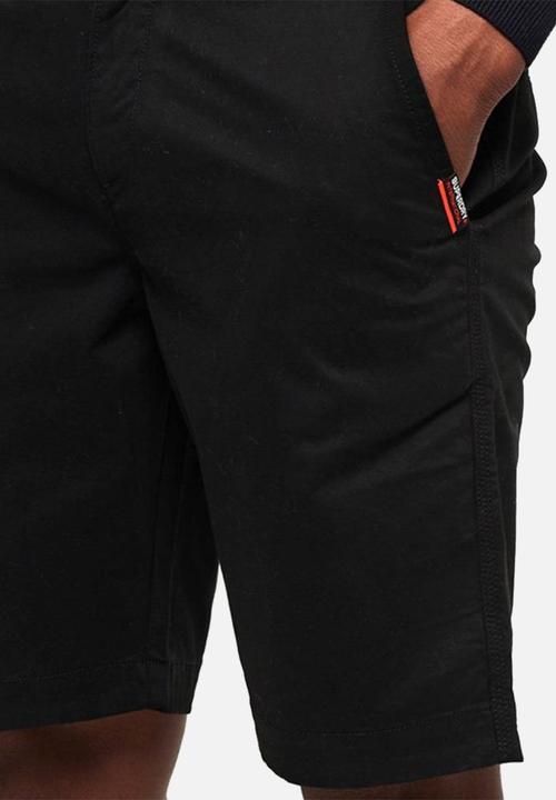 Superdry. - Lite slim fit chino shorts - black