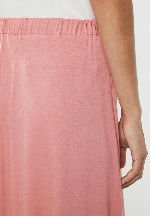 edit - Draw cord midi skirt - pink