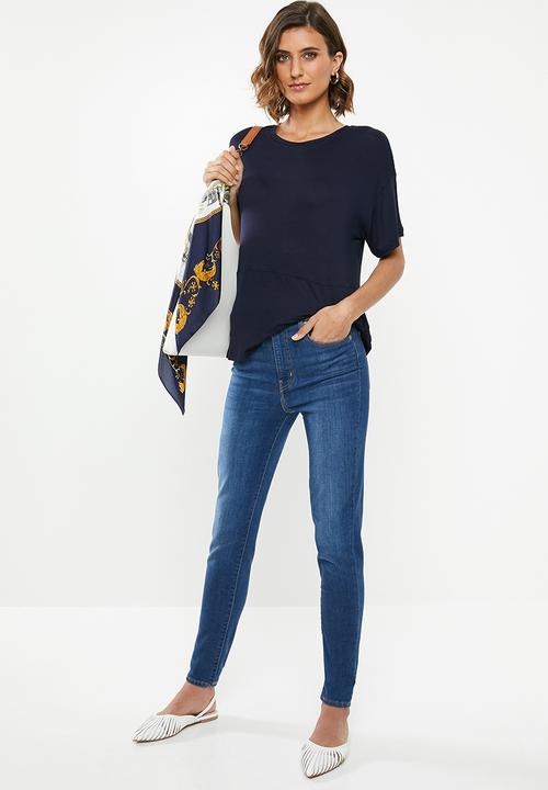 edit - Combo tee - navy 