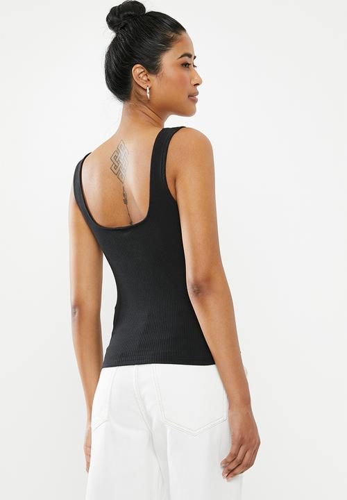 Factorie - Square neck tank top - black