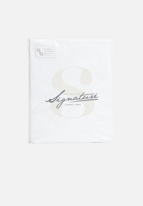 Sheraton Textiles - 400tc Egyptian Cotton flat sheet - white 