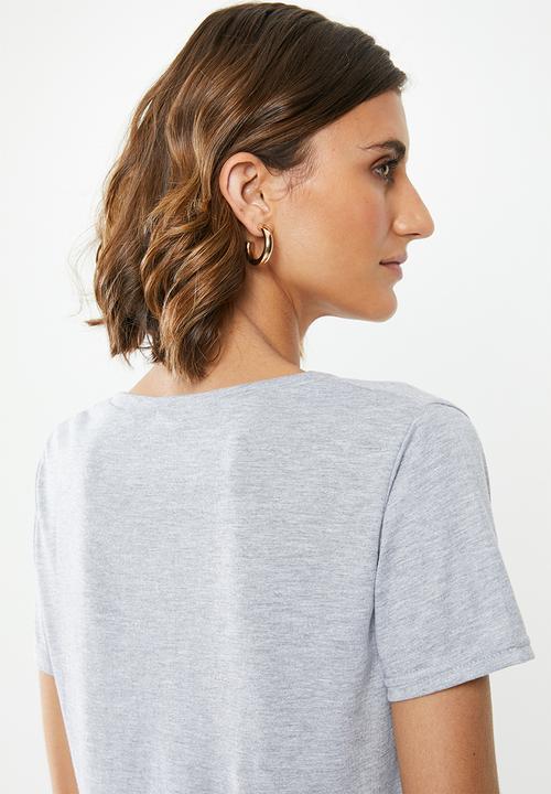 edit - 2 Pack V-neck tees - grey & pink