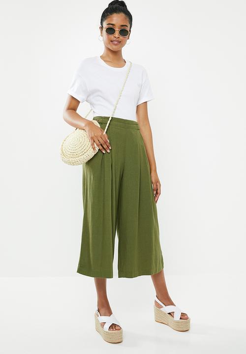 Cotton On - Luna button culotte - green