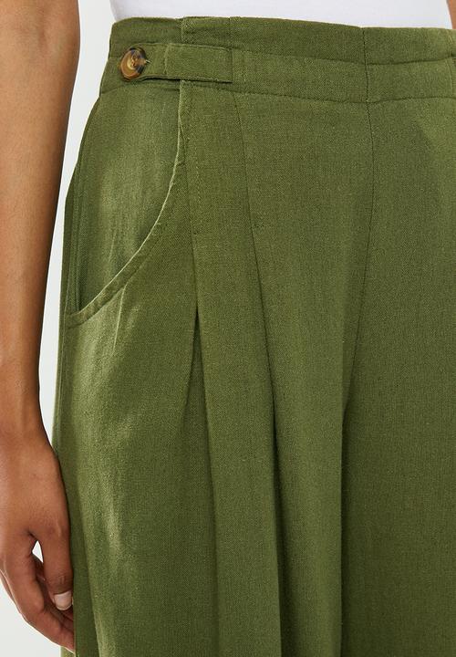 Cotton On - Luna button culotte - green