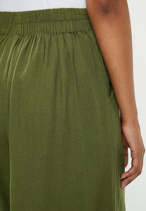 Cotton On - Luna button culotte - green