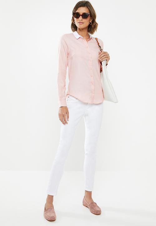 POLO - Sarah long sleeve oxford shirt - pink