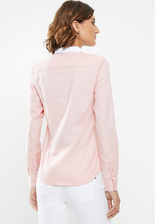 POLO - Sarah long sleeve oxford shirt - pink