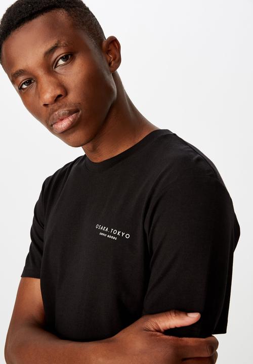 Cotton On - Tbar text T-shirt - black