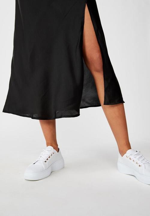 Cotton On - Belle split midi skirt - black
