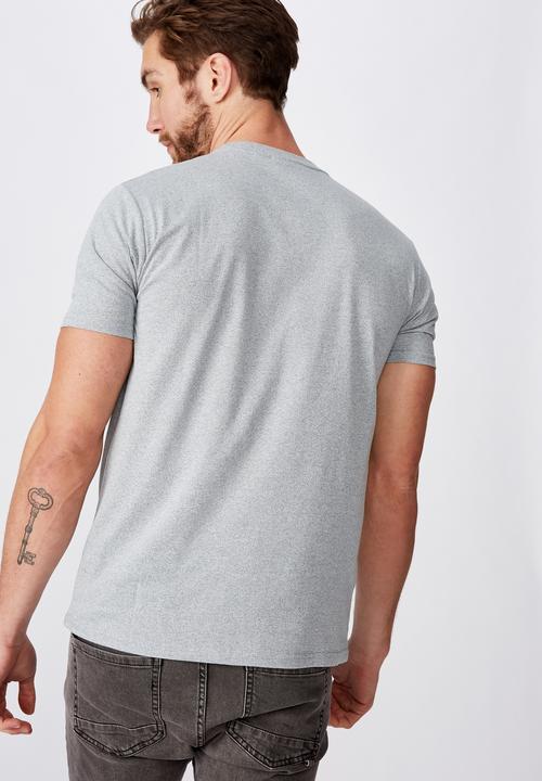 Cotton On - Quarter mile Tbar moto T-shirt - grey