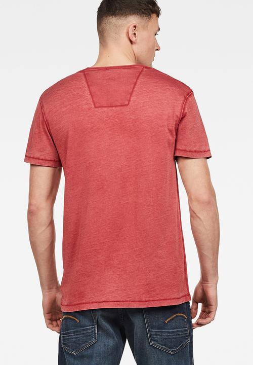 G-STAR - Muon pocket T-shirt - red