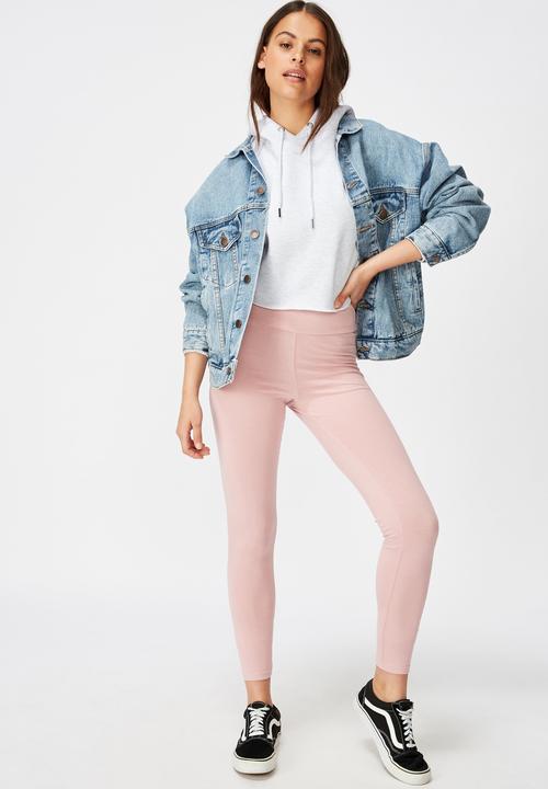 Cotton On - High waisted legging - pink