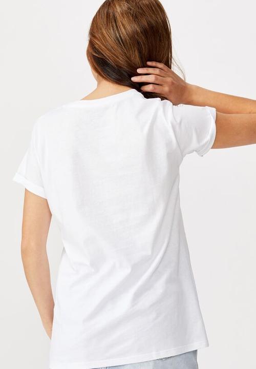 Cotton On - Classic slogan tee nice - white