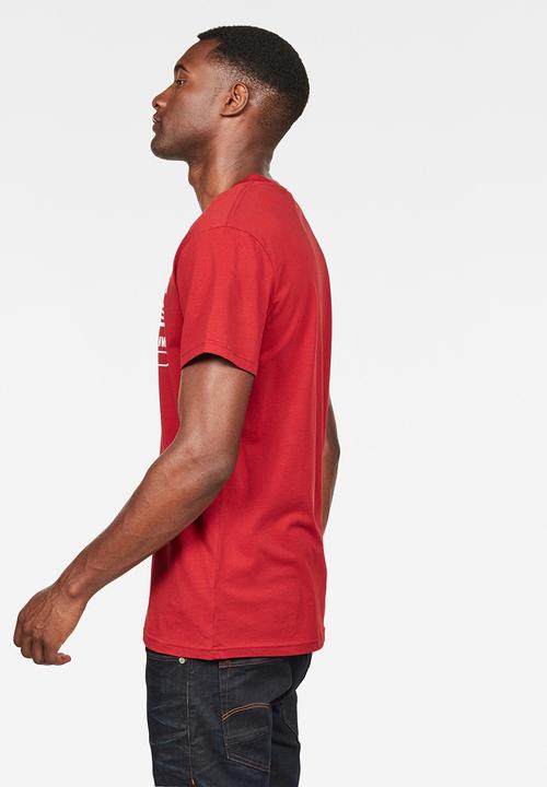 G-STAR - Graphic 8 r T-shirt - red