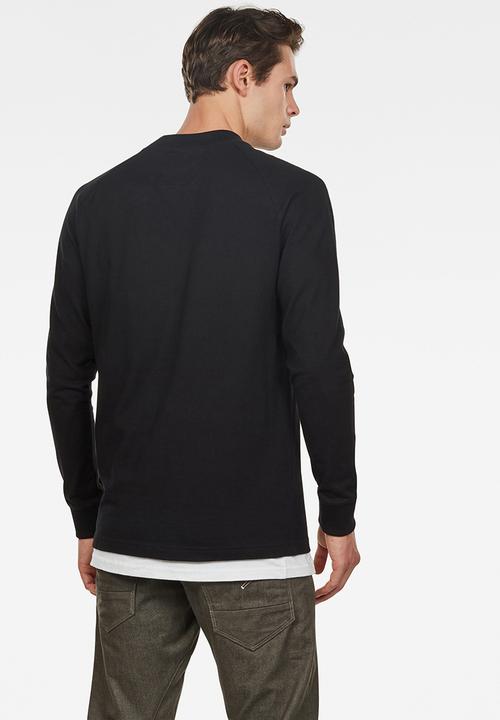 G-STAR - Korpaz mock r t long sleeve T-shirt - black