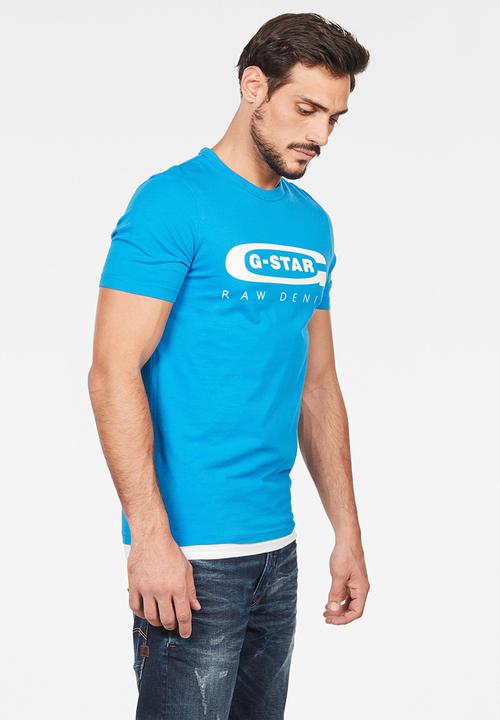 G-STAR - Graphic 4 slim T-shirt  - blue