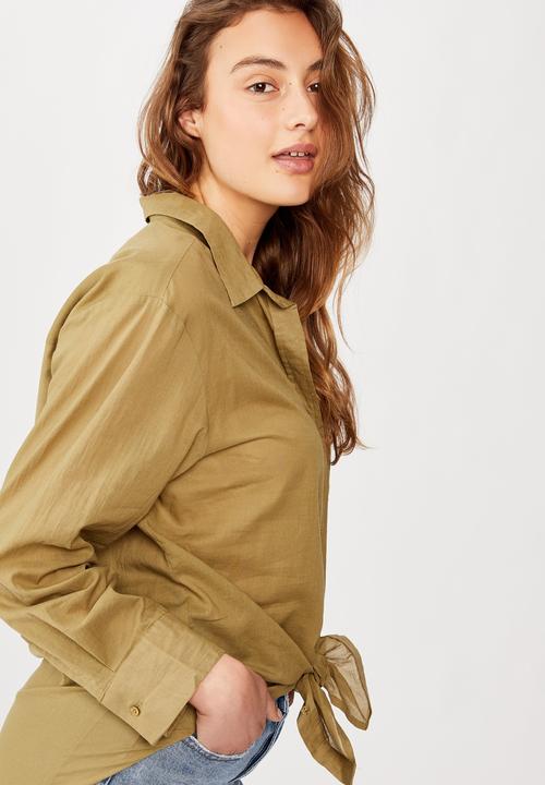 Cotton On - Savannah oversized resort shirt - green