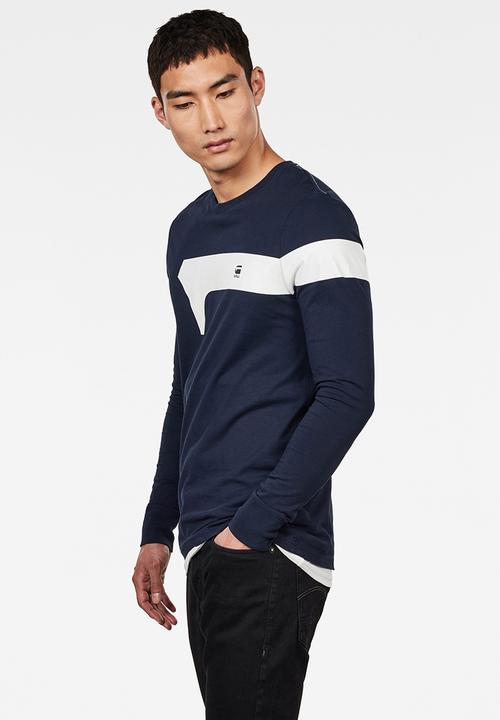 G-STAR - Graphic 13 slim long sleeve T-shirts - navy