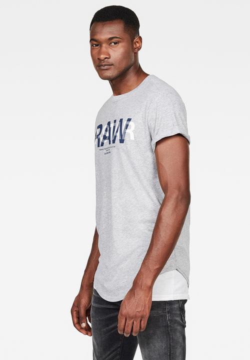 G-STAR - Straight logo double T-shirt - grey