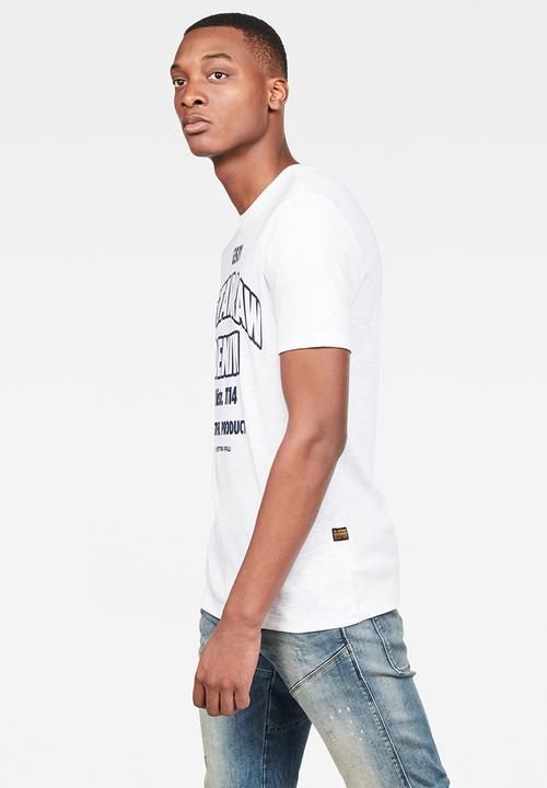G-STAR - Slim logo T-shirt - white