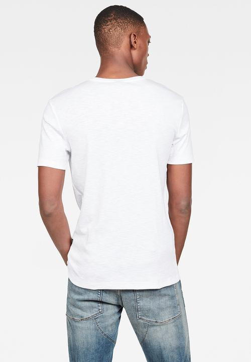 G-STAR - Slim logo T-shirt - white