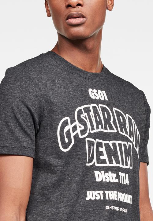 G-STAR - Slim logo T-shirt - black