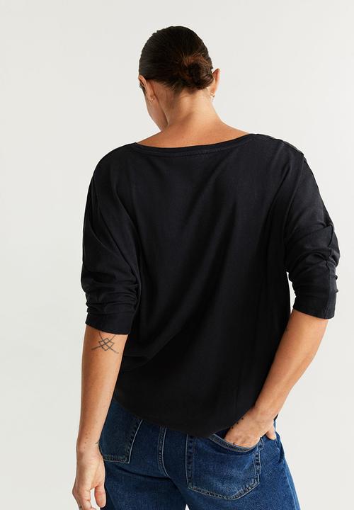 MANGO - T-shirt revo - charcoal