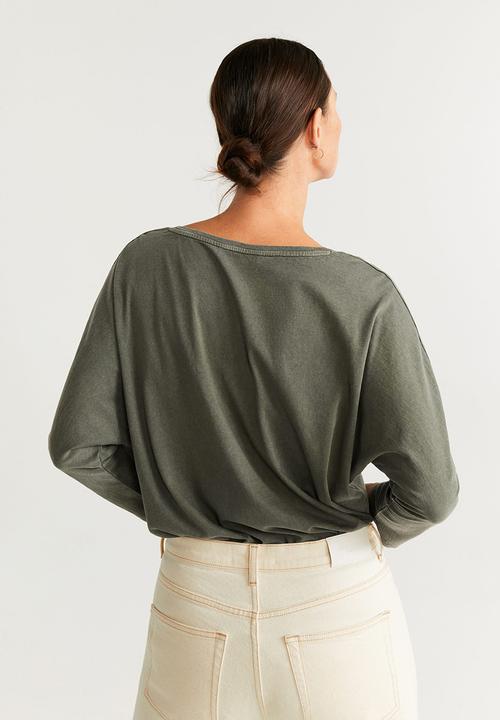 MANGO - T-shirt revo - green