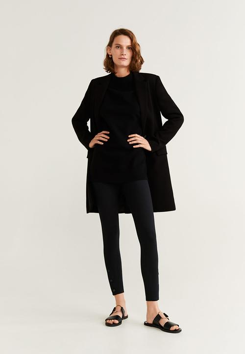 MANGO - Button detail leggings - black