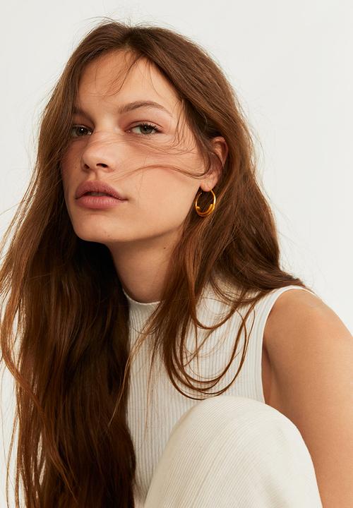 MANGO - Ribbed sleeveless top - white