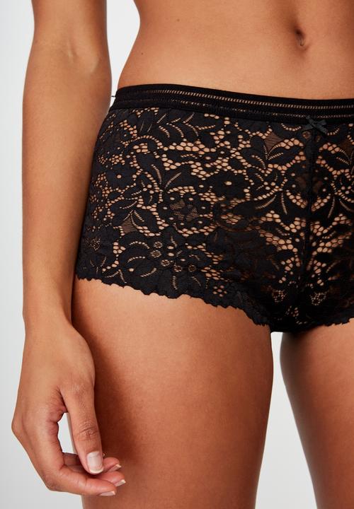 Cotton On - Olivia shorty boyleg briefs - black