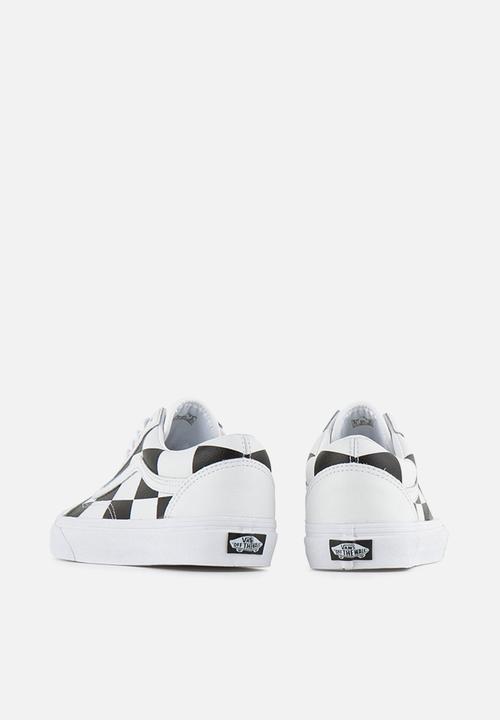 Vans - Vans UA old skool - (leather check) true white & black