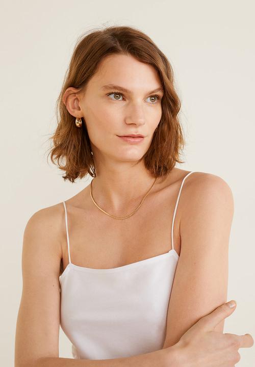 MANGO - Essential cotton top - white